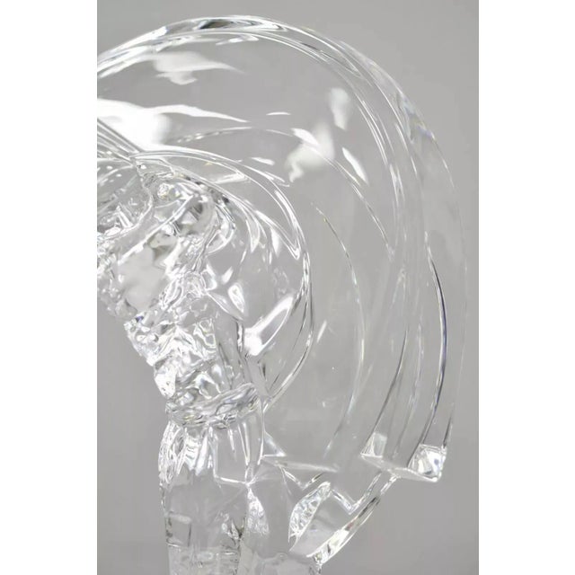 Late 20th Century Cristal De Sevres France Crystal Glass Golfer Golf Statue Sculpture For Sale - Image 4 of 10