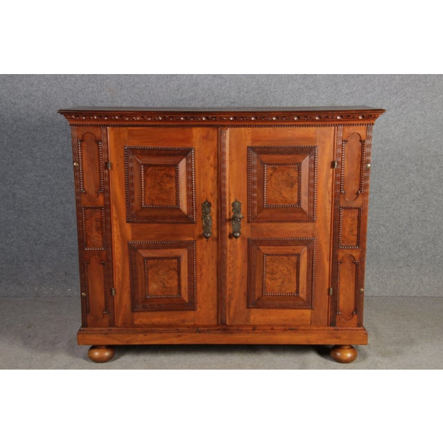Antique Baroque Facade Half Cabinet in Walnut, 1700 For Sale - Image 17 of 18