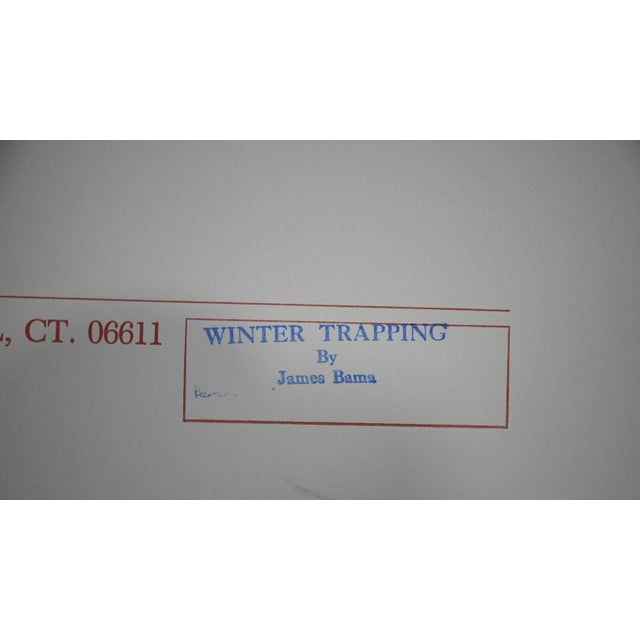 Printmaking Materials James Bama "Winter Trapping" 1981 Signed Limited Edition Print 1384/1500, Greenwich Workshop For Sale - Image 7 of 7