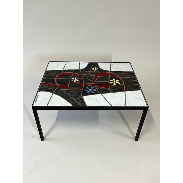 Ceramic Side Table by Paul Vermeire for Perignem, Belgium, 1960s For Sale - Image 11 of 16