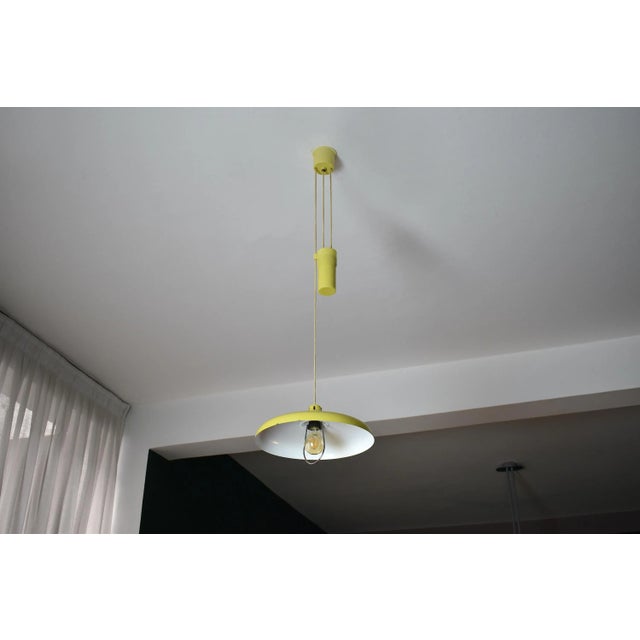 1950's Italian Mid-Century Adjustable Pendant by Stilux For Sale - Image 6 of 9