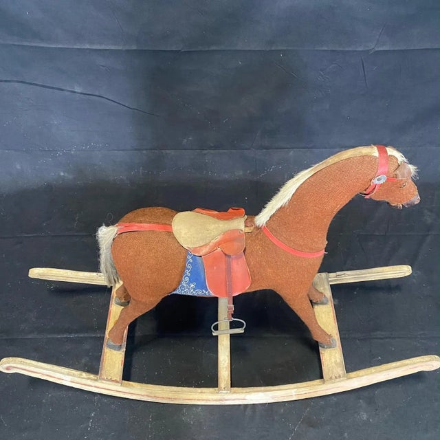 Folk Art Folk Art British 19th Century Rocking Horse With Glass Eyes For Sale - Image 3 of 13