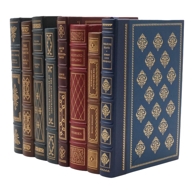 Set of 8 Franklin Library Leather Bound Books For Sale