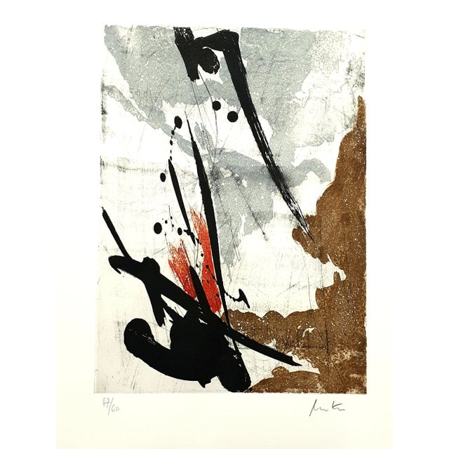 Abstract Composition Etching by Jean Miotte, 1994 For Sale