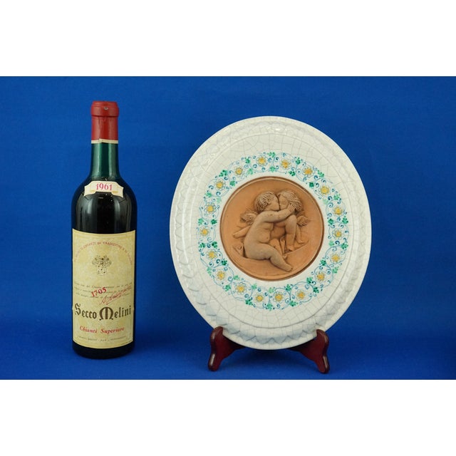 Ceramic Plaque with Terracotta Angels by Val Demone of Santo Stefano di Camastra, Sicily, Italy, 1980s For Sale - Image 6 of 18