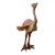 Vintage Monumental Patinated Metal Ostrich Sculpture For Sale