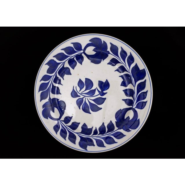 Traditional Early Adams Rose Blue White Plates Antique - Set of 6 For Sale - Image 3 of 4