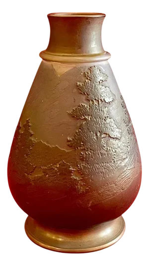 Ovoid Vase with Wooded Lake Decoration by Émile Gallé