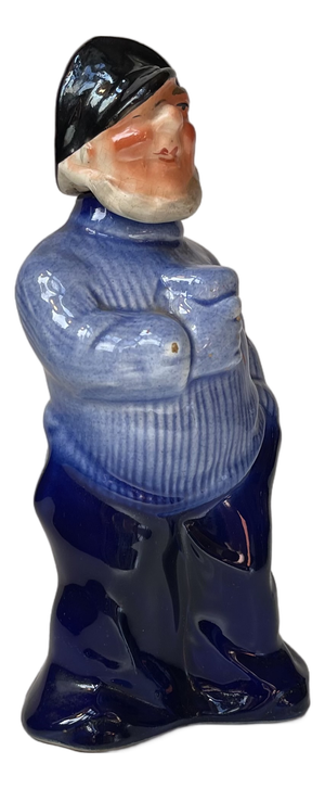 Vintage Scandinavian Sailor Decanter in Glazed Porcelain, 1950s