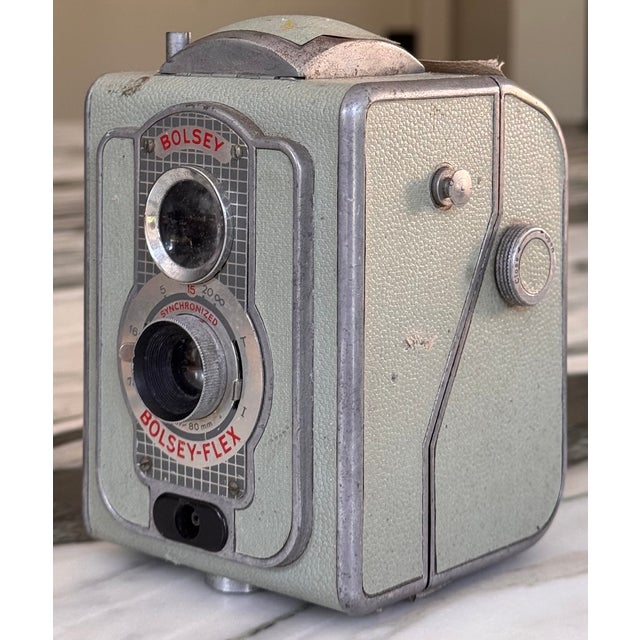 Light Green Vintage Bolsey Flex Decorative Camera For Sale - Image 8 of 16