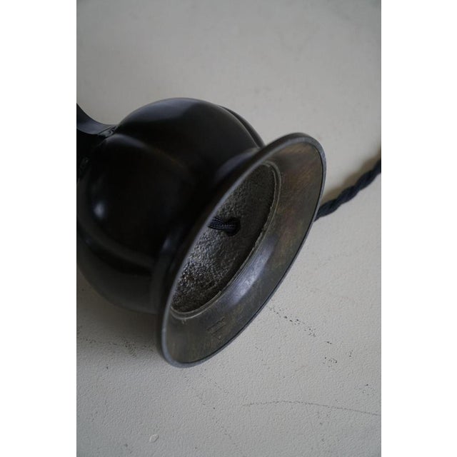 Metal Danish Art Deco Table Lamp attributed to Just Andersen, 1920s For Sale - Image 7 of 14