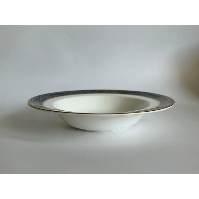 English Royal Doulton Carlyle Fine Bone China Rimmed Soup Bowls, Set of 11 For Sale - Image 3 of 7