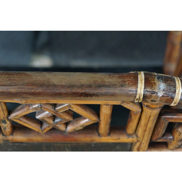 Antique 19th C. Chinese Export Brighton Pavilion Bamboo Chinoiserie Armchair For Sale - Image 14 of 18