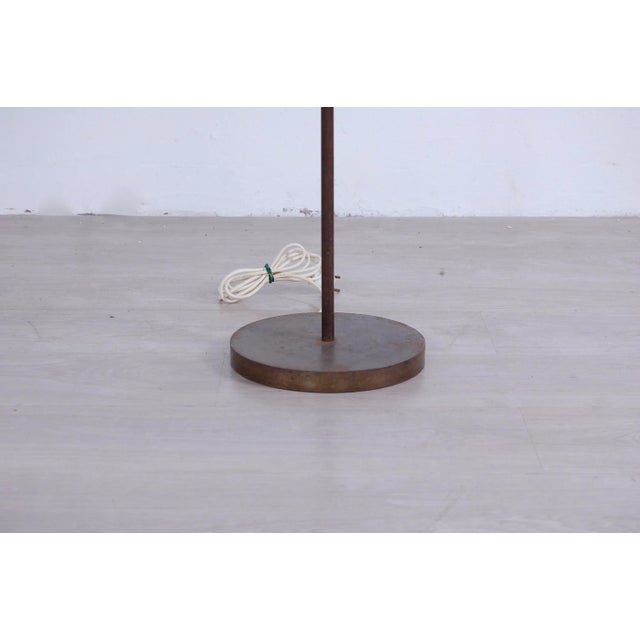 Floor Lamp with Pleated Lampshade, 1950s For Sale - Image 6 of 11