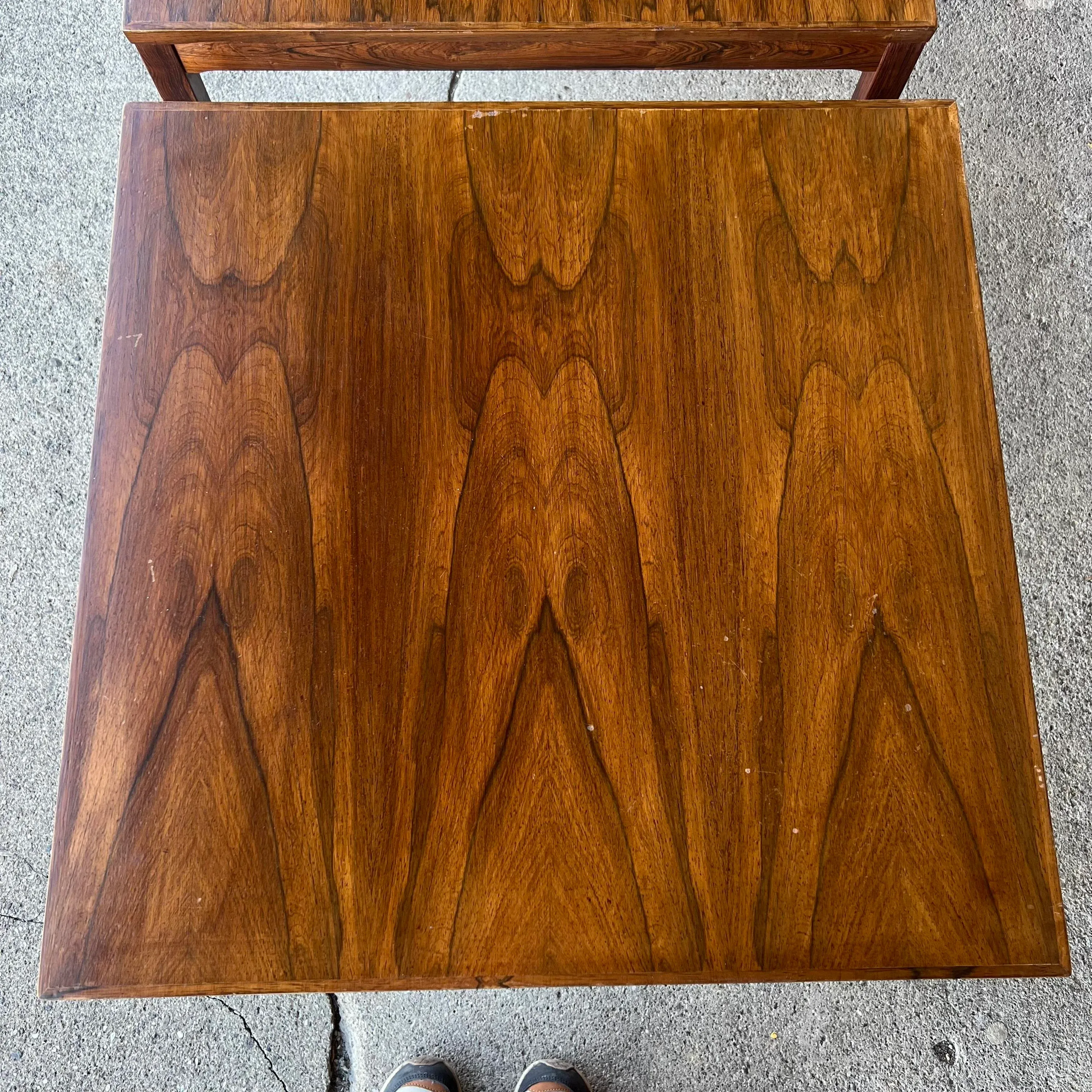Pair of Haug Snekkeri A/S Rosewood Side Tables for Bruksbo | Chairish