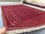 Good Quality Red and Navy Mushwani Andkhoy Hand-Woven Wool Rug - 6'8" X 10' For Sale - Image 4 of 12