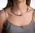 Modern 60s Vintage Gucci Hercules Knot Necklace Silver Blue Enamel Collar 18" For Sale - Image 3 of 4