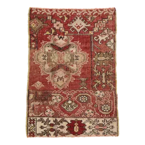 Vintage Turkish Wagireh Yastik Rug - 01'08 X 02'04