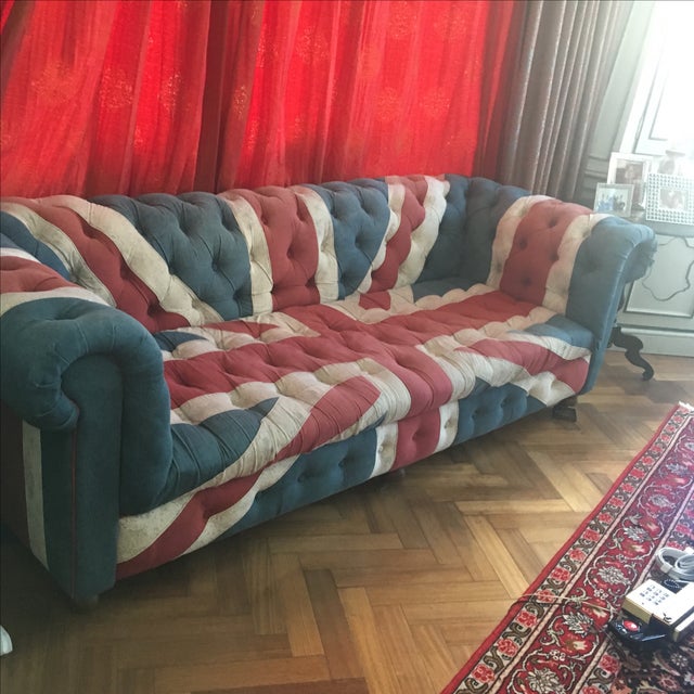 Timothy Oulton Custom Union Jack Couch for ABC Carpet & Home Chairish