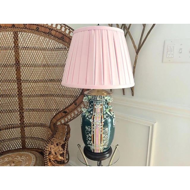 Wood 1970s Gucci Style Ceramic Jar Lamp by Bradburn Gallery & Shade For Sale - Image 7 of 18