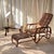 2000 - 2009 Mid-Century Adjustable Rattan Chaise Lounge with Retractable Footrest, Japan For Sale - Image 5 of 14