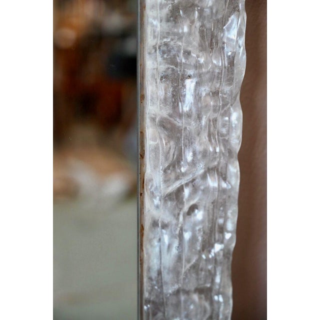 Large Vintage Mirror in Textured Acrylic, 1970s For Sale - Image 18 of 18