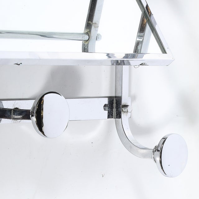 This striking Art Deco wall-mounted hat and coat rack, crafted in France circa 1930, is a quintessential example of...