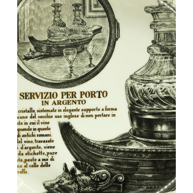 Servizio Per Porto Plate by Piero Fornasetti for Martini & Rossi, 1960s For Sale - Image 4 of 5