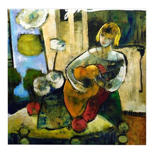 "Solox" Helen Zarin Abstract Figurative Oil Painting For Sale