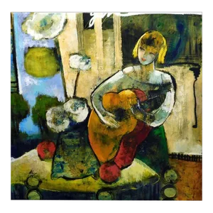 "Solox" Helen Zarin Abstract Figurative Oil Painting