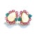 Contemporary Bochic “Orient” Red Ruby & Blue White Opal Earrings Set 18K Gold & Silver - 2 Pieces For Sale - Image 3 of 8