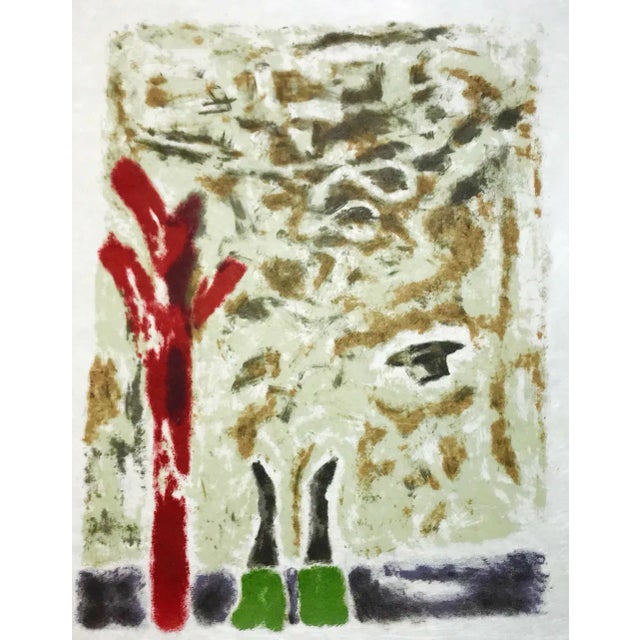 Modern 1962 Jules Cavailles Original Lithograph, Untitled 16 For Sale - Image 3 of 3