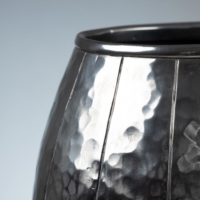 Hammered Pewter Vase by Jean Després, 1930s For Sale - Image 3 of 6