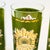 Green MCM Green and Gold Starburst Highball Tumblers - Set of 4 For Sale - Image 8 of 11