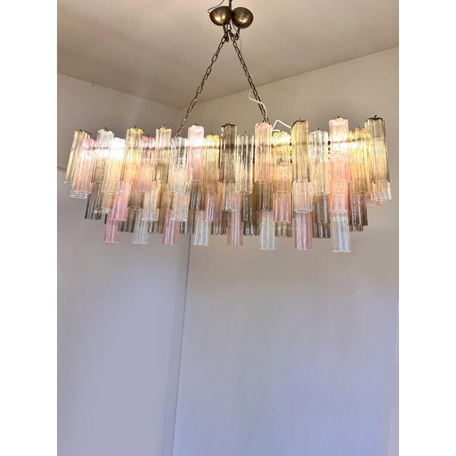 2020s Contemporary Huge Rectangular "Tronchi" Murano Glass Burnished Chandelier For Sale - Image 5 of 10
