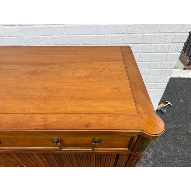 Late 20th Century Kindel Louis XVI French Regency Style Belvedere Dresser With Tambour For Sale - Image 12 of 18