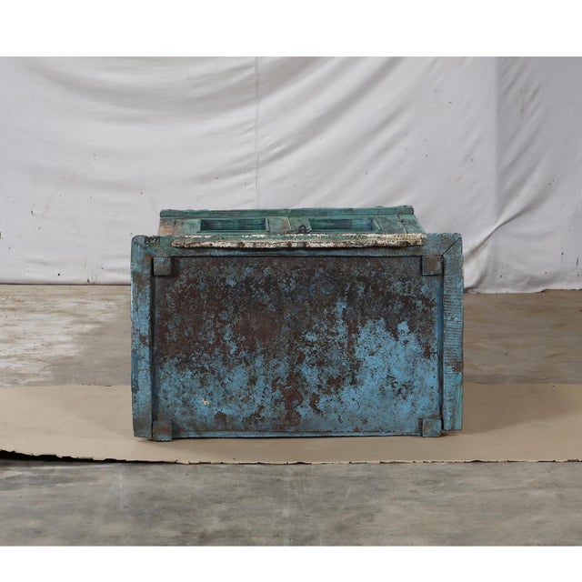1900 - 1909 Antique Indian Small Painted Cabinet For Sale - Image 5 of 8