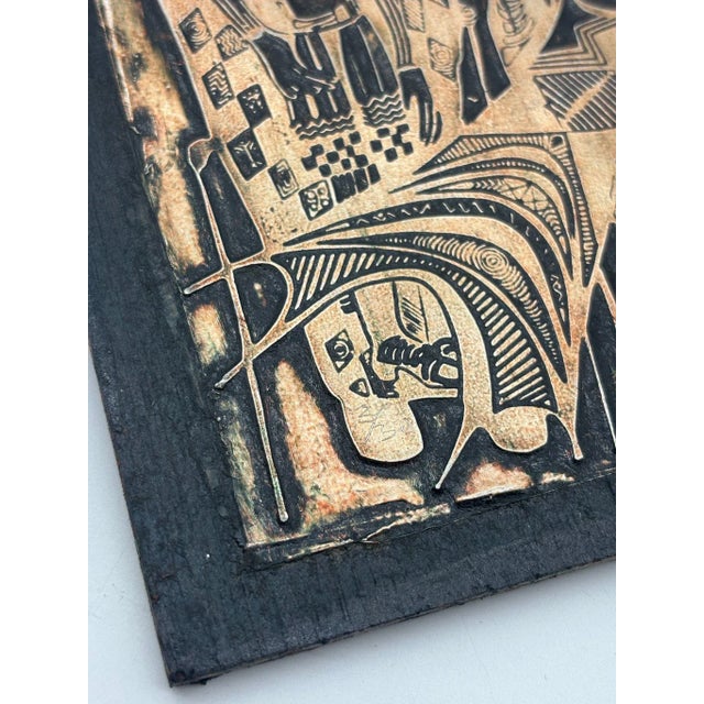 Bruce Onobrakpeya, Mamiwata Voyage I, 1976, Metal Relief For Sale - Image 4 of 7