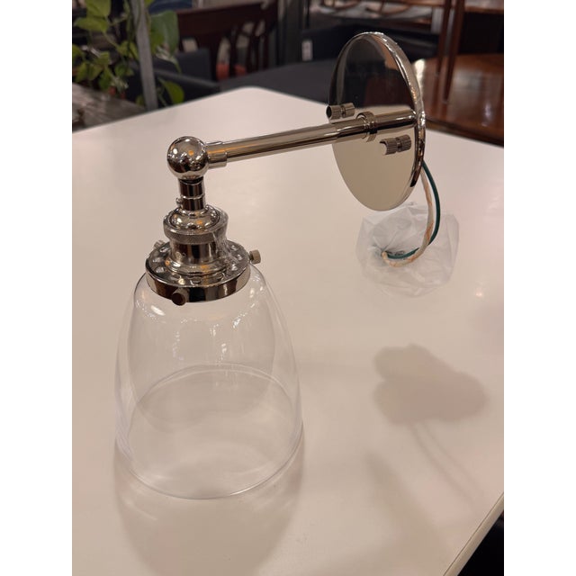 Restoration Hardware 20th C. Factory Filament Clear Glass Cloche Sconce For Sale - Image 13 of 15