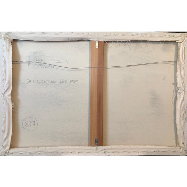 Paint Bernd Haussmann, German American Neo Abstract Expressionist Contemporary Oil Painting Mixed Media, 2001 For Sale - Image 7 of 11