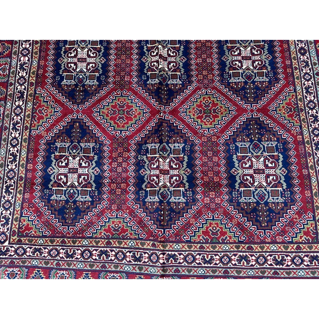 2000 - 2009 Red Afghan Ersari Hand-Knotted Wool Rug - 6'7" X 9'8" For Sale - Image 5 of 13