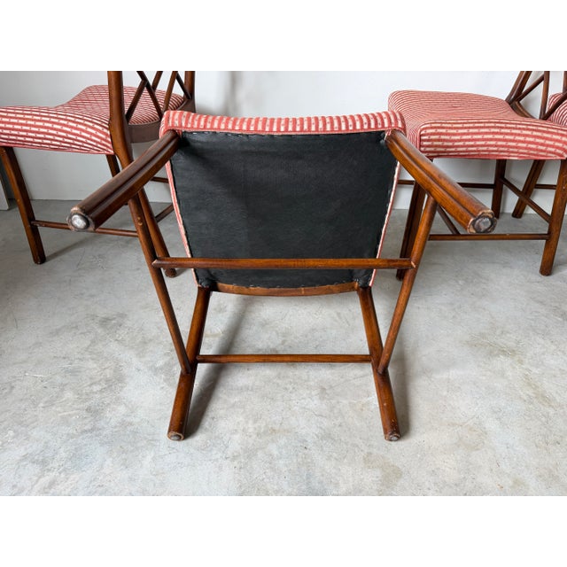 1960s English Georgian Chinese Chippendale Style Mahogany Cockpen Dining Chairs – Set of 4 For Sale - Image 10 of 17