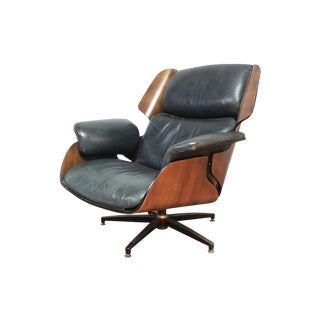 Drexel Bentwood Leather Lounge Chair For Sale