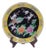 Vintage Japanese Famille Noire Porcelain Decorative Plate For Sale