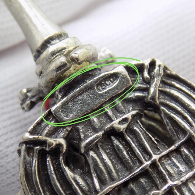 Vintage Italian Handmade Genuine Silver Christmas Decoration Figurine, 1980s For Sale - Image 9 of 13