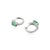 Metal 1.3Ct Natural Emerald-Cut Emerald & Diamond Hoop Earrings in 14k White Gold- A Pair For Sale - Image 7 of 13