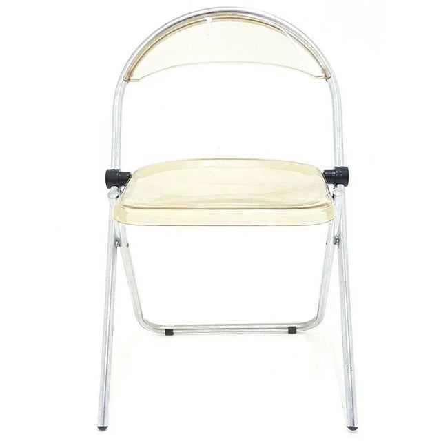 Giancarlo Piretti Acrylic Glass Chairs, 1970s, Set of 4 For Sale - Image 4 of 8