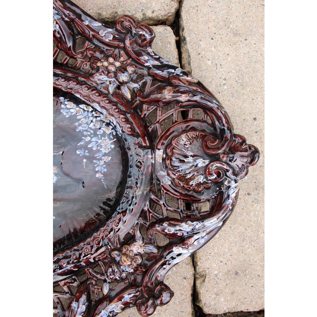 Large Earthenware Platter from Saint-Clément and Emile Gallé, 1890s For Sale - Image 9 of 11