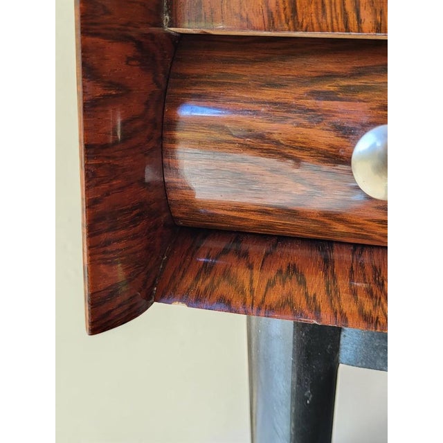 Brown Vintage Rosewood Bedside Table, 1960s For Sale - Image 8 of 13