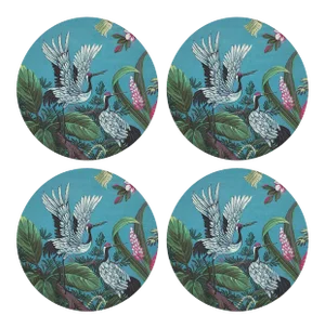 Summer Palace Sarus, 16" Round Pebble Placemats, Set of 4
